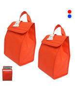 2 Pc Tote Insulated Lunch Bag Hot Cold Food Box Cooler Picnic Office Tra... - £14.13 GBP