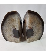 Vintage Agate Geode Slice Bookends 7 Inch Tall at Tallest 8.14 Pounds SE... - €201,77 EUR