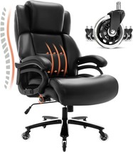 Big and Tall 400lbs Office Chair - Adjustable Lumbar Support Heavy Duty Metal - £285.57 GBP