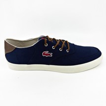 Lacoste Glendon 2 SRM Canvas Leather Dark Blue Mens Casual Sneakers - £55.78 GBP