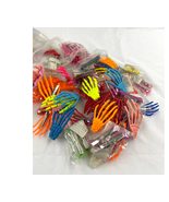 120 PC Skeleton Hand Bone Hair Clips Colorful Assortment Mixed Lot Hallo... - £24.66 GBP