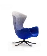 interoknack Gradient Color Lounge Chair  Modern Fiberglass Swivel Accen... - $3,503.52 CAD