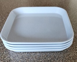 Four (4) ~ BLUE Speckled ~ 5.8&quot; Square ~ Wheat Straw Fiber ~ Dessert Plates - $20.00