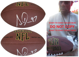 Simeon Rice Tampa Bay Bucs Cardinals signed NFL football proof COA autographed - £94.83 GBP