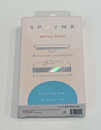 Sphynx Portable Razor Refill Pack TEAL THE DEAL  Cartridges &amp; Moisturizi... - $6.99