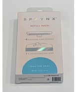 Sphynx Portable Razor Refill Pack TEAL THE DEAL  Cartridges &amp; Moisturizi... - £5.50 GBP