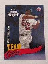 Torii Hunter Minnesota Twins 2003 Donruss Champions Team Colors Card #TC-29 - £0.76 GBP