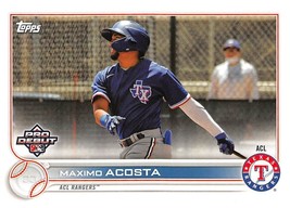 2022 Topps Pro Debut #PD151 Maximo Acosta RC Rookie Card Texas Rangers ⚾ - £0.69 GBP