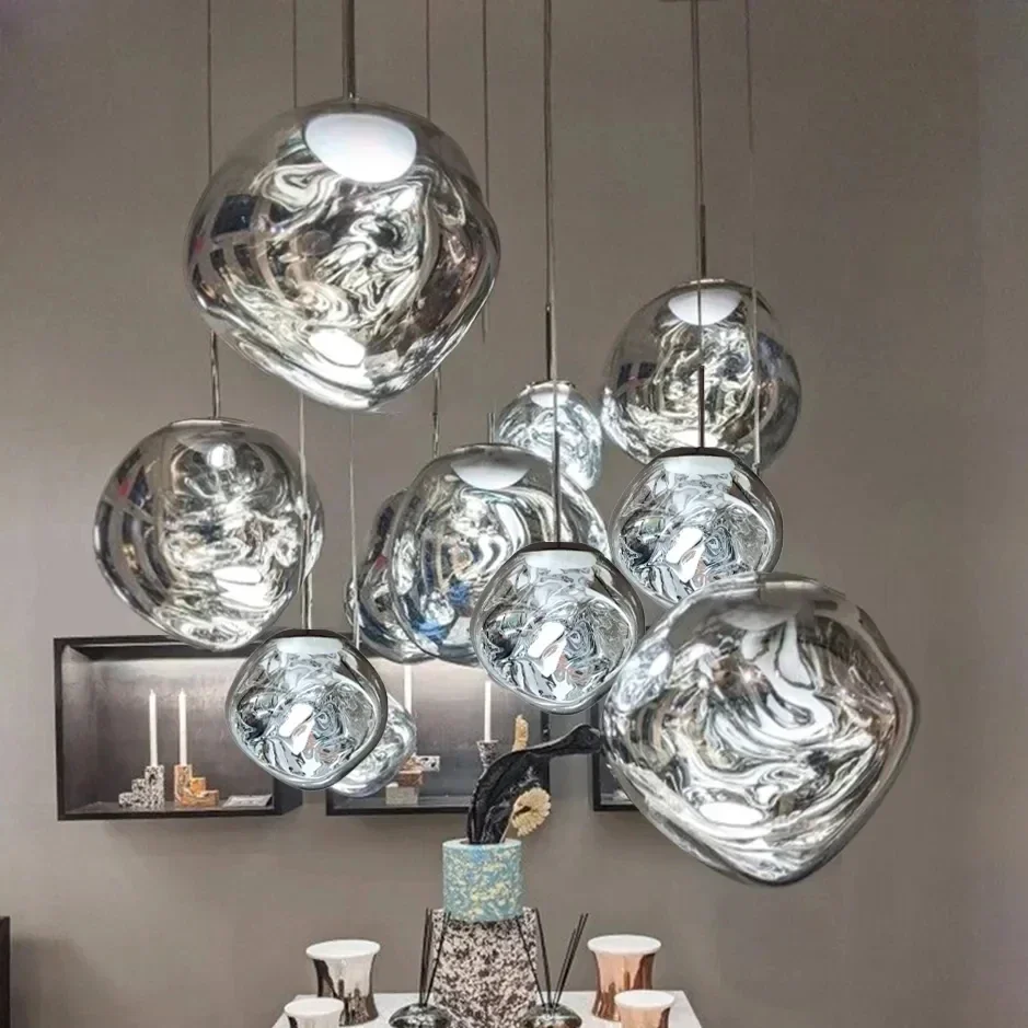 Creative Lava Glass Pendant Light LED Chandeliers Living Dining Room Kit... - $86.35+