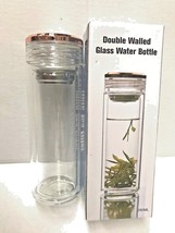 Double Walled Glass Water Bottle With Tea Filter By Myland 280ml - £20.56 GBP