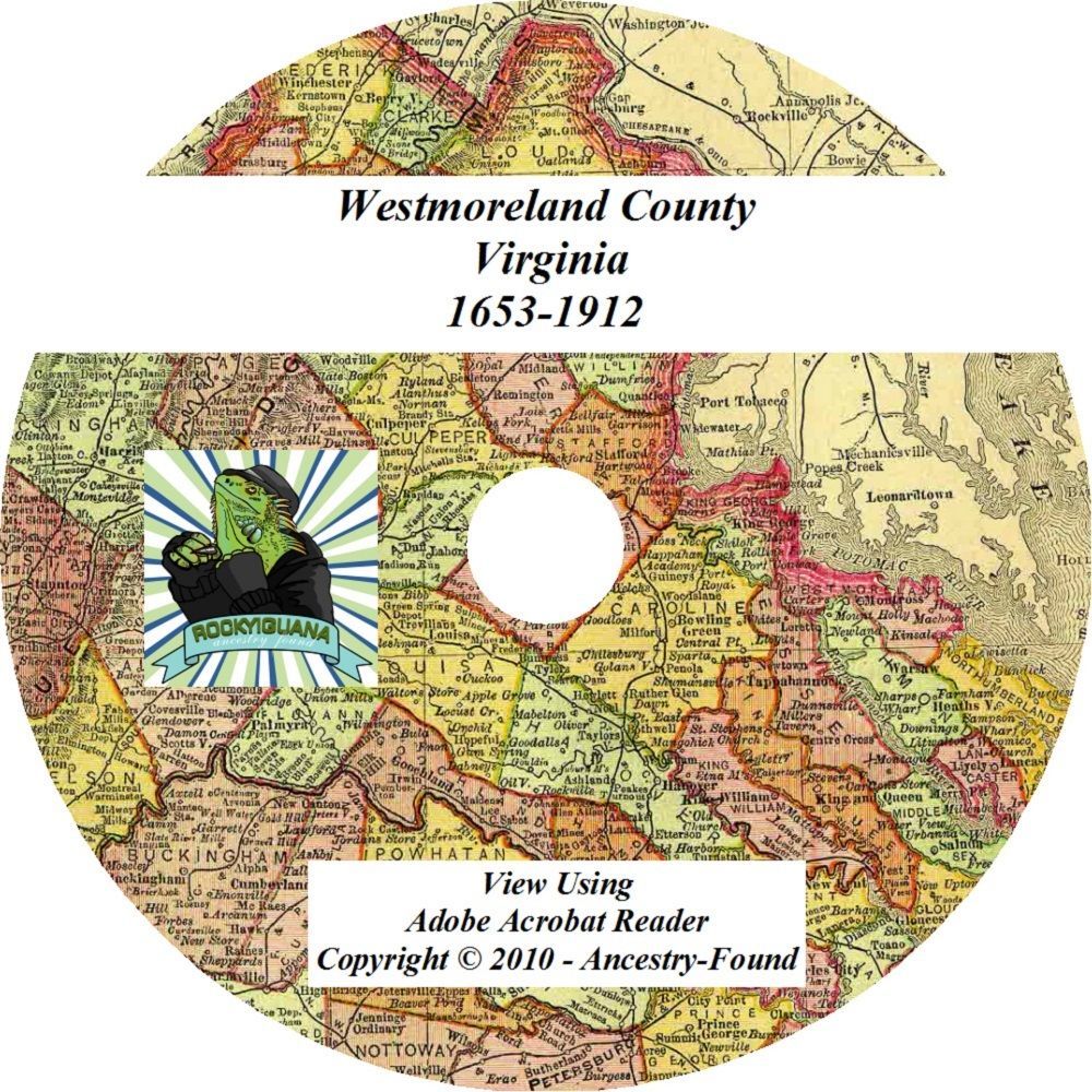 1912 History Genealogy WESTMORELAND County Virginia VA