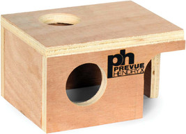 Prevue Wooden Mouse Hut for Small Pets - Safe Nesting Area with Multiple Entry P - £16.55 GBP