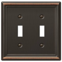 Creative Accents Double Toggle Steel Wallplate in Aged Bronze 9LAZ102 - £7.00 GBP