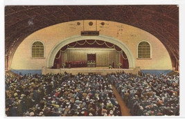 Hoover Auditorium Interior Great Lakes Chautauqua Lakeside Ohio 1955 postcard - £5.16 GBP
