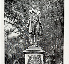 Nathan Hale Memorial Statue Tombstone Architecture 1899 Victorian Design... - $39.99