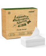 Poesie Laundry Detergent Sheets Fresh Scent 160 Sheets Clear Plastic-Fre... - £10.52 GBP