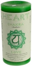 Crystal Journey Heart Chakra Pillar Candle, 3x6 inches, Essential Oil - $88.99