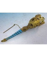 Gilt Bronze Tussie Mussie Posey Posy Holder with Blue Opaline Handle (#J... - $26,166.94 MXN