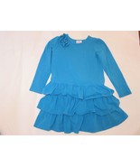 Hanna Andersson Girls Ruffle Tier Dress Blue 130 EUC - $17.72