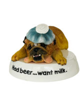 English Bulldog figurine puppy dog vtg anthropomorphic Westland Zelda Beer Milk - £31.11 GBP