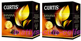 Curtis Black Tea Banana Flambe Set Of 2 Boxes X 20 = 40 Pyramids Total Us Seller - £9.34 GBP