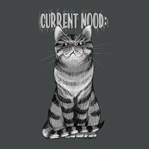 Cat T-shirt S M L XL 2XL Current Mood Judgy Dark Heather New Short Sleeve  - £17.43 GBP