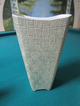 Shawnee Pottery  vase 1408 WAIVE DECOR 8 1/2 X 4 X 6&quot; original - $94.05