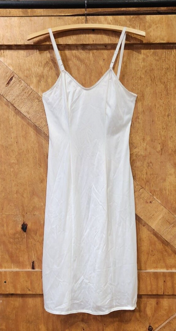 Henson Kickernick Womens Vintage Sheer Long Nightgown Slip Ivory Size 32 - £21.00 GBP