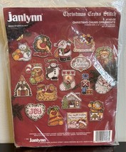 VTG Janlynn Christmas Chums Cross Stitch Ornaments 140-08 1993 New Sealed - £13.51 GBP