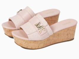 Womens Michael Kors Jilly Platform Slide Smokey Rose Pink 9 M Signature ... - $159.99