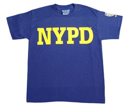 NYPD Kids Short Sleeve Screen Print T-Shirt Navy Sleeve badge Youth Tee - £15.71 GBP