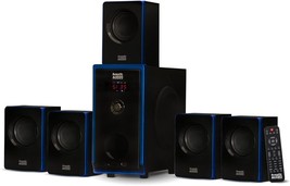 Black (Aa5102) Acoustic Audio Aa5102 Bluetooth Powered 5.1 Speaker Syste... - $129.35