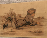 Person Lying In A Field Victorian Trade Card VTC 3 - £6.32 GBP