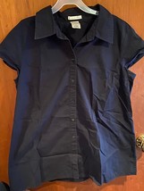 Pre Owned Black Old Navy Materity Button Down Sleeveless Stretch top  Large uu1 - £8.81 GBP