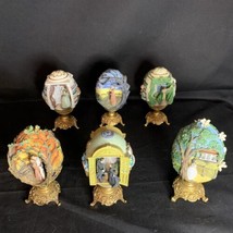6 Franklin Mint Gone With The Wind Faberge Egg Collection RARE - $169.30