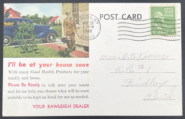 Vintage 1948 Rawleigh Dealer Reminder Postcard Inventory Checklist - $17.60