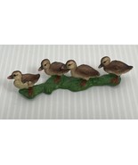 Schleich Ducks Ducklings in a Row Rare, Retired Toy Plastic 2009 Am Lime... - $20.56