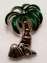 Palm Tree Brooch/Pendant with Slide Option 2&quot; Vintage - £9.51 GBP
