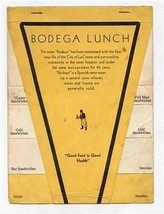 Bodega Lunch Menu La Crosse Wisconsin Sandwiches Sundaes 1930&#39;s - £68.90 GBP