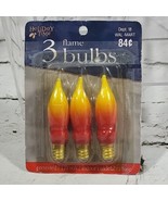 Vintage Flame Light Bulbs 120 Volt 3&quot; Pack Of 3 New Old Stock  - $14.84