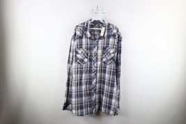 New Buckle BKE Mens 2XL Athletic Fit Thick Stitch Collared Button Shirt Plaid - £47.44 GBP