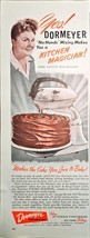 Dormeyer Kitchen Magician No hands Cake Maker 1947 Vintage Print Ad - $9.84