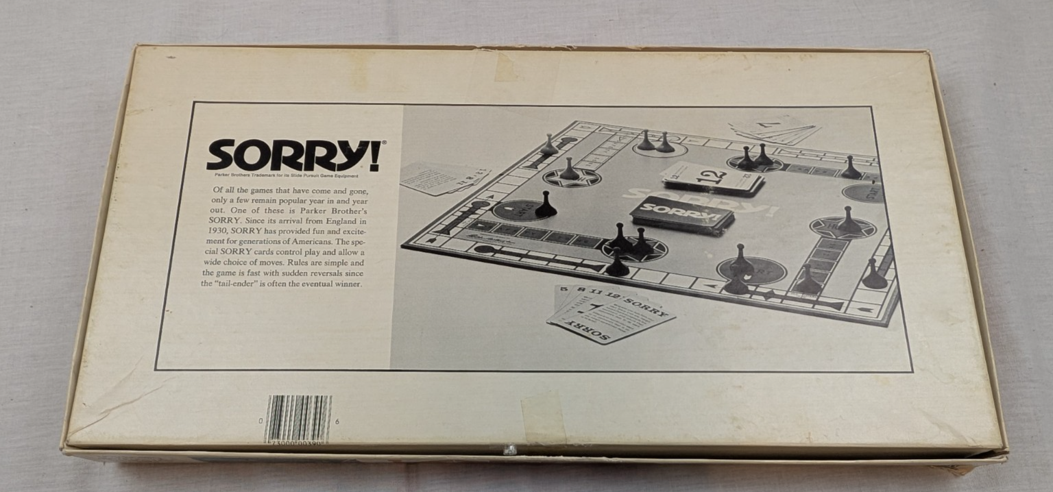 Sorry! Vintage Board Game 1972 Parker Brothers No. 390 Complete Family Classic Item image 6