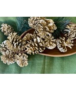 Gold Painted Pinecones , pinecones , basket or bowl filler, garland, organic  - $16.00