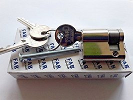 FAB 50 Assa Abloy (Czech Republic)/Euro Profile Cylinder Lock With 3 keys/Color  - £10.43 GBP