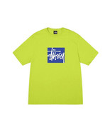 Stüssy Men&#39;s 100% Cotton Stock Box Keylime Tee Screenprinted Logo T-Shir... - £31.60 GBP