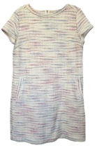 LOFT Women&#39;s Dress w/ Pockets Short Sleeve Tweed Textured Size S Multicolor - £13.19 GBP