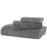 Lightweight 3 Pieces Grey Towel Set Quick-Dry High Absorbent 100% Turkis... - £20.65 GBP