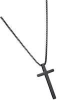 Cross Necklace for Men Stainless Steel Pendant Chains Faith - £35.01 GBP