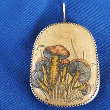 VERY LARGE 10 Grams Original Mushroom Hand made 925 Sterling Silver Pendant - $280.25